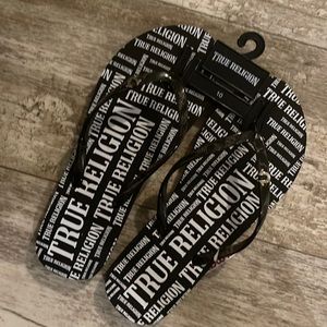 True Religion flip flops